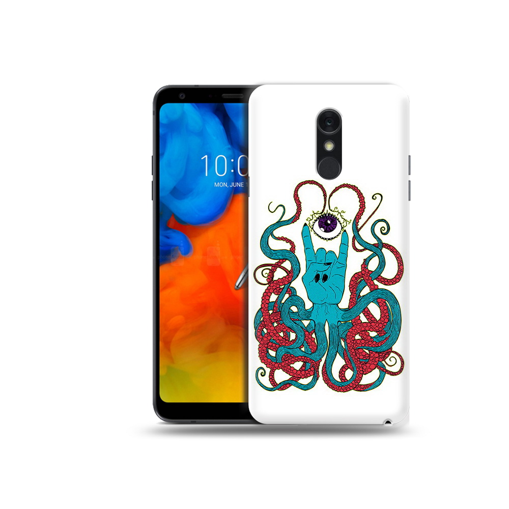 

Чехол MyPads Tocco для LG Q Stylus осьминог-рука абстракция, Прозрачный, Tocco