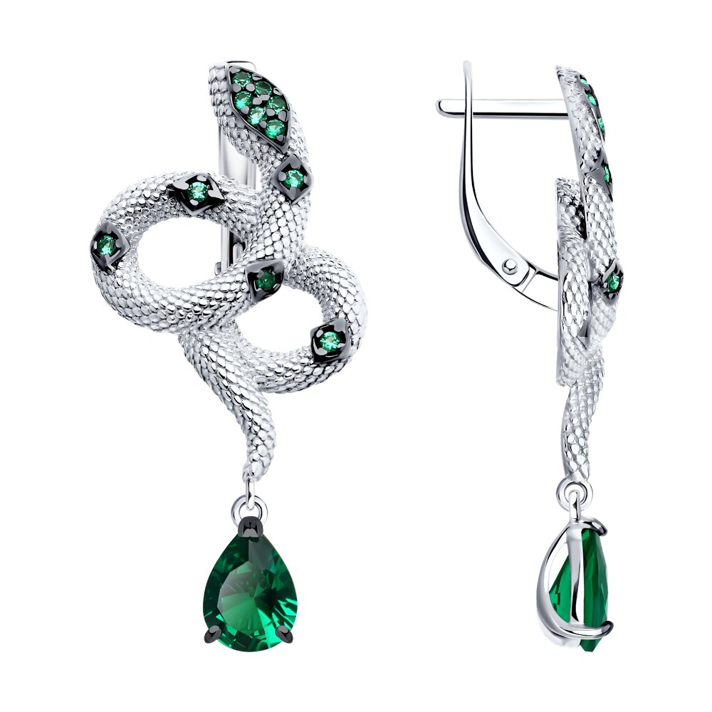 

Серьги из серебра SOKOLOV 94026003, фианит, 94026003