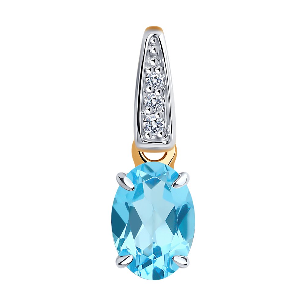 

Кулон из красного золота Diamant 51-330-01933-5, фианит\топаз, 51-330-01933-5