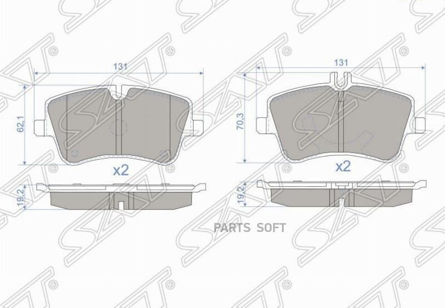 

Колодки Тормозные Перед Mercedes Cl203/W203/S203/Cl203/C208/C209 Sat арт. ST-A0034202520