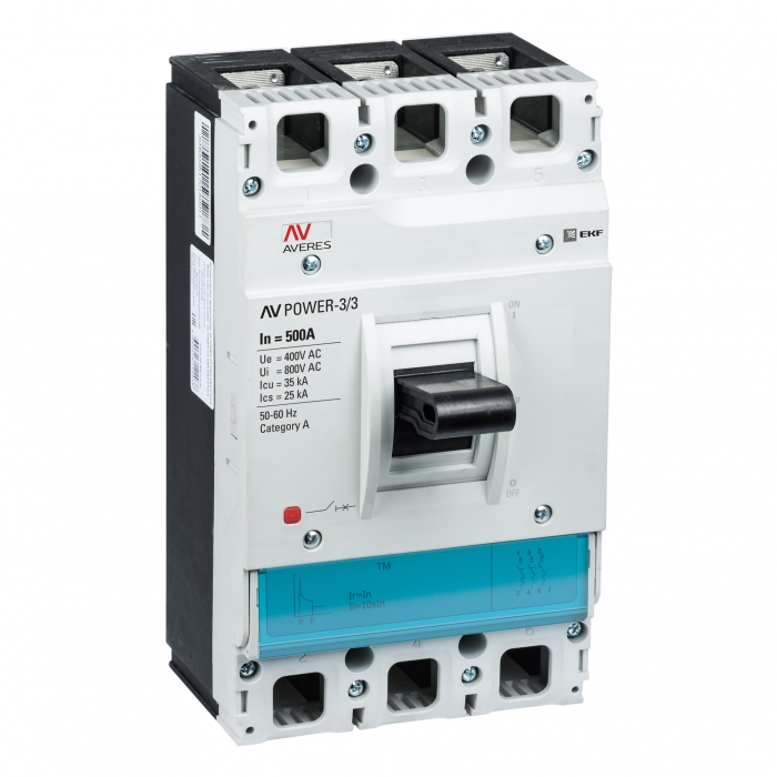 

Автоматический выключатель AV POWER-3/3 500А 35kA TR, EKF-20