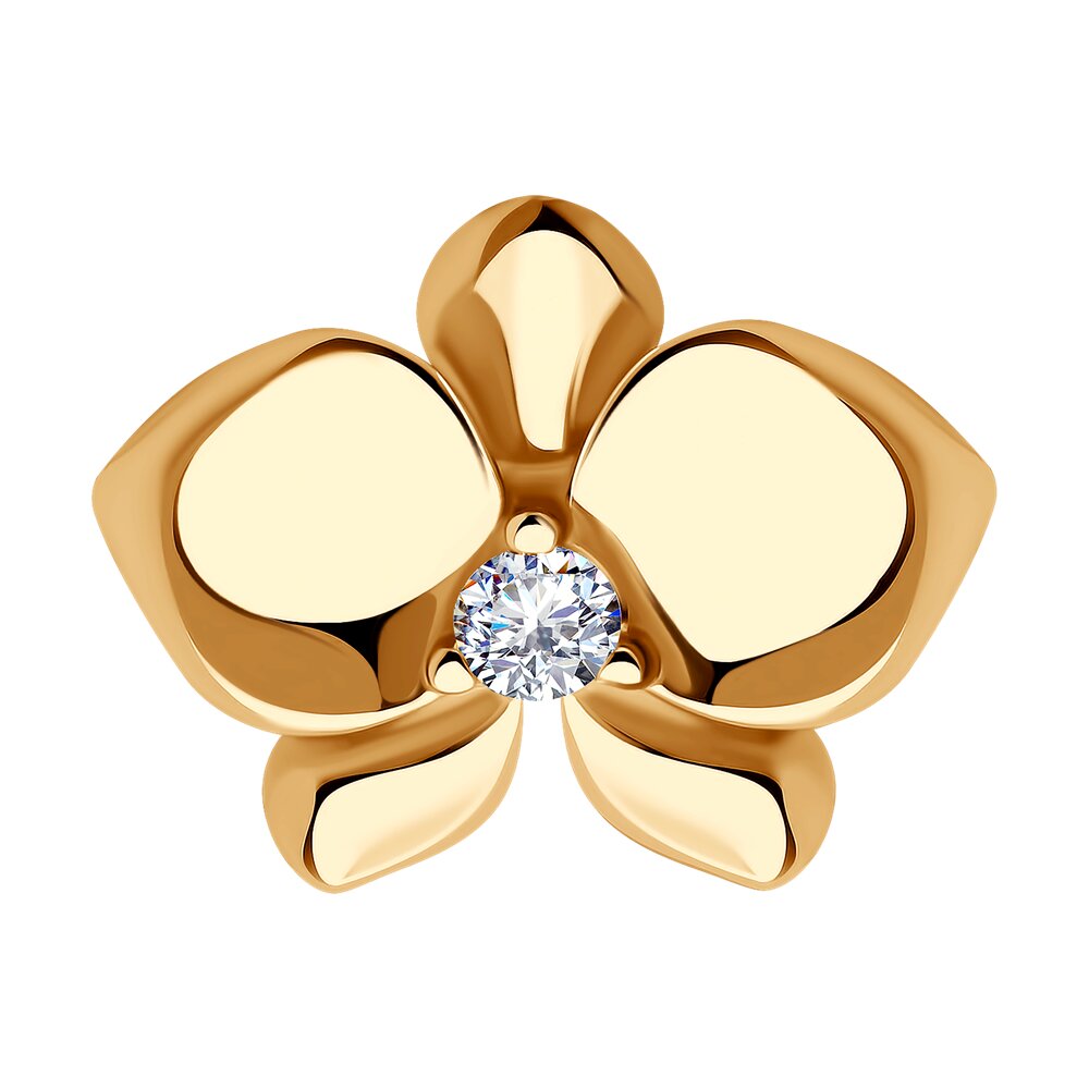 

Брошь из серебра Diamant 93-140-01820-1, фианит, 93-140-01820-1
