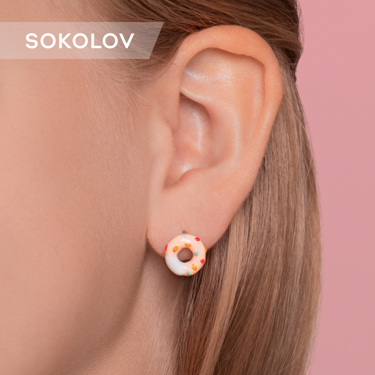 

Серьги из серебра SOKOLOV 94026102, эмаль, 94026102