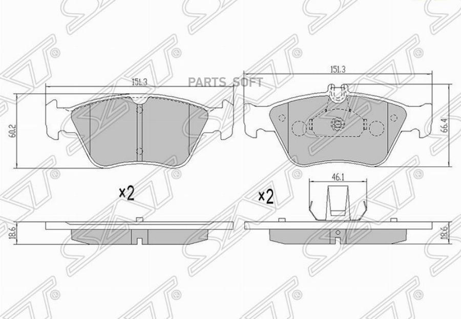 

Колодки Тормозные Перед Mercedes W202/W210 Sat арт. ST-A0024209620