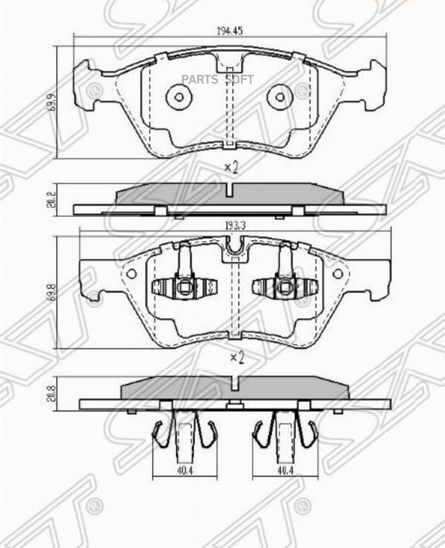 

Колодки Тормозные Перед Mercedes W211/S211/W463/W164/166 Sat арт. ST-A1644200820