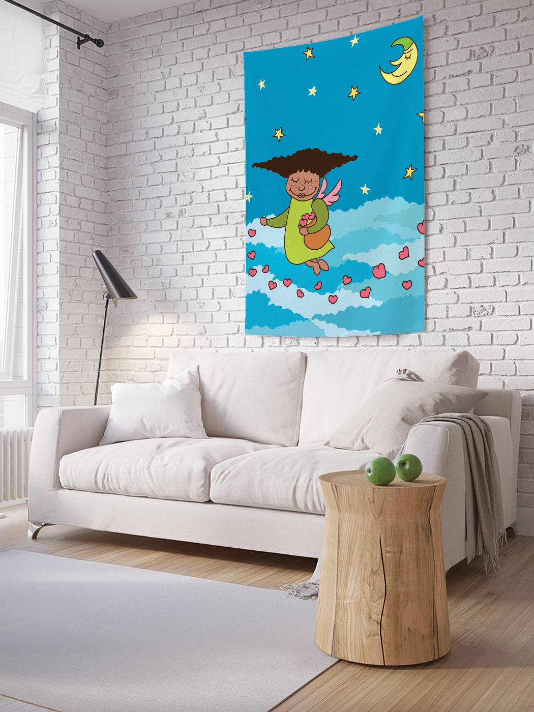 

Вертикальное фотопанно на стену JoyArty Ангел с сердцами 150x200 см, Ангел с сердцами
