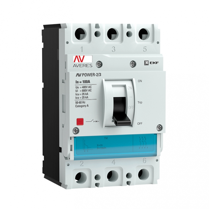 фото Автоматический выключатель av power-2/3 100а 35ka tr ekf