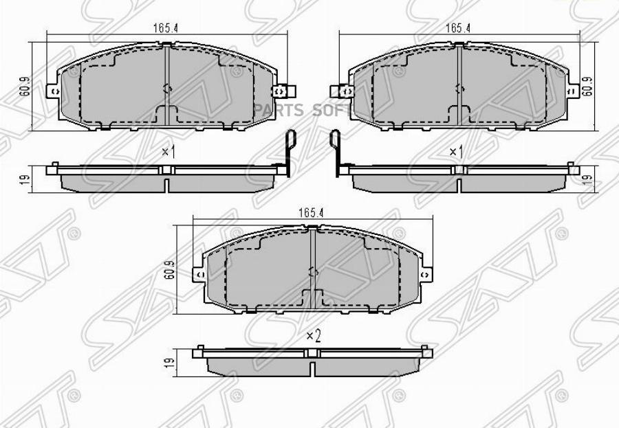 

Колодки Тормозные Перед Nissan Patrol Y61 97-10 Sat арт. ST-AY040-NS092