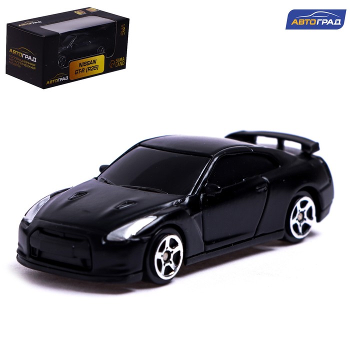 

Машина металлическая NISSAN GT-R (R35),1:64, цвет чёрный матовый, Металлический транспорт