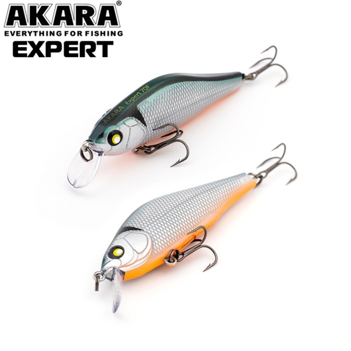 Воблер Akara Expert 70F, цвет A23, длина 7 см, 9 гр.