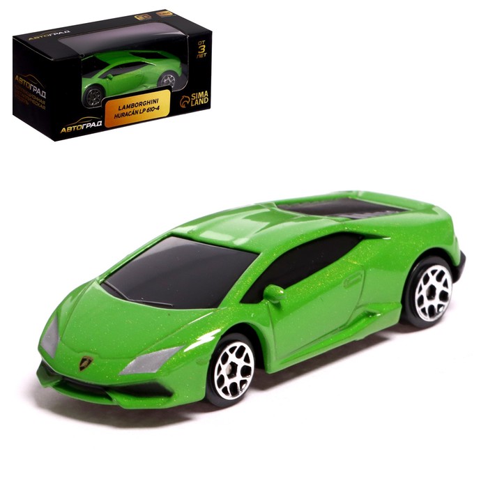 

Машина металлическая LAMBORGHINI HURACAN LP610-4, 1:64, цвет зелёный, Металлический транспорт