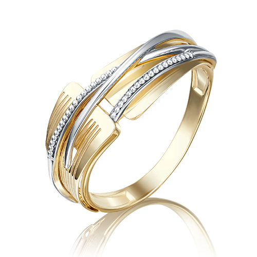 

Кольцо из комбинированного золота р. 17,5 PLATINA jewelry 01-5131-00-000-1121-48, 01-5131-00-000-1121-48