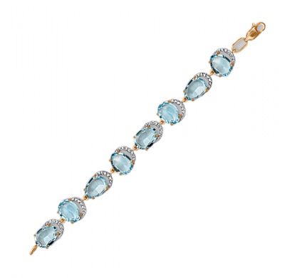 

Браслет из золота с фианитом/топазом р. 19,5 PLATINA jewelry 05-0527-00-207-1110-46, 05-0527-00-207-1110-46