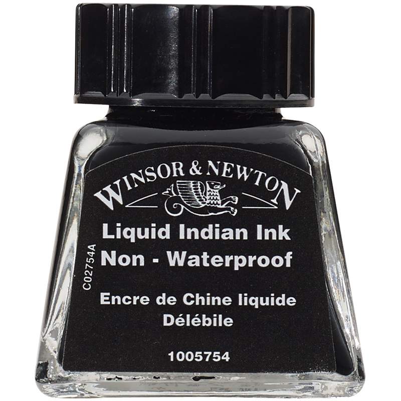 Тушь Winsor&Newton 317109 для рисования, водорастворимая, черный, 14 мл, 3 штуки