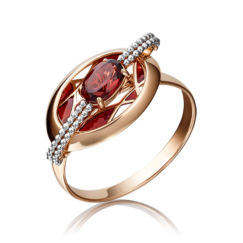 

Кольцо из красного золота с эмалью/гранатом р. 18 PLATINA jewelry 01-5141-00-204-1110-57, 01-5141-00-204-1110-57
