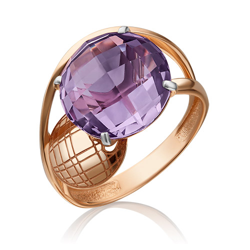 

Кольцо из красного золота с аметистом р. 17 PLATINA jewelry 01-5154-00-203-1110-46, 01-5154-00-203-1110-46