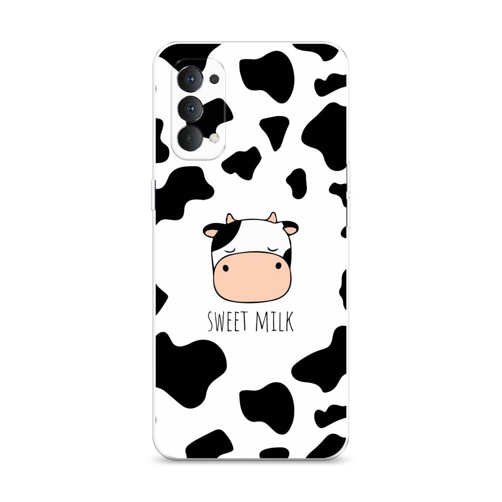 

Чехол на Oppo Reno 4 4G "Sweet milk", Розовый;белый;черный, 259450-1