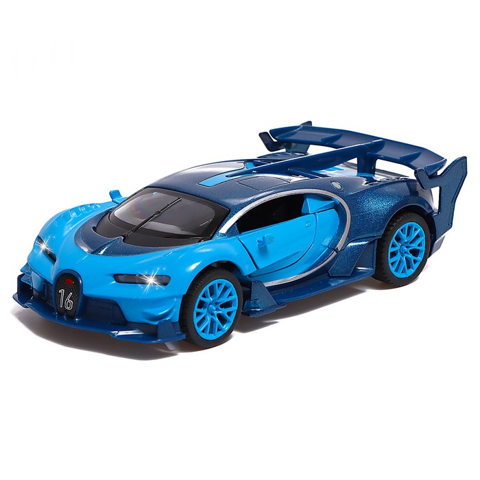 

Машина металлическая Bugatti Vision GT, 1:32, открываются двери, цвет синий