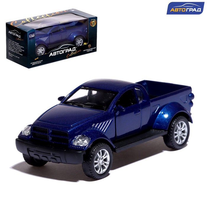 

Машина металлическая «Раптор», открываются двери, 1:32, инерция, цвет синий, Металлический транспорт