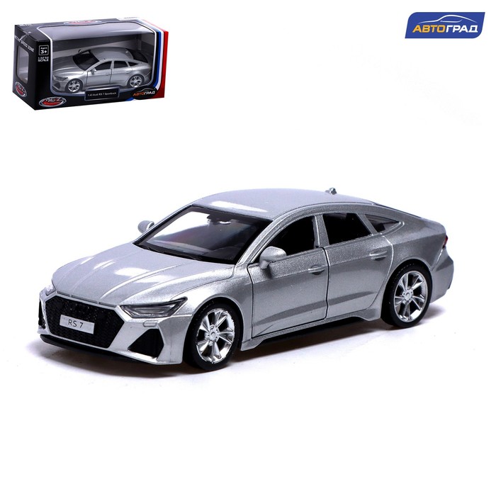 

Машина металлическая AUDI RS7, 1:43, инерция, открываются двери, цвет серый, Металлический транспорт