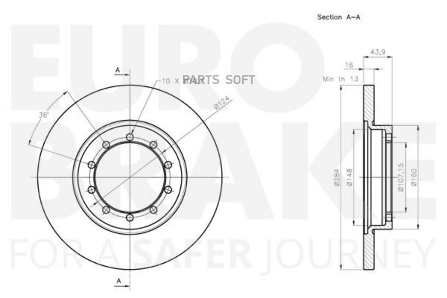 

Тормозной диск EUROBRAKE задний 5815312586
