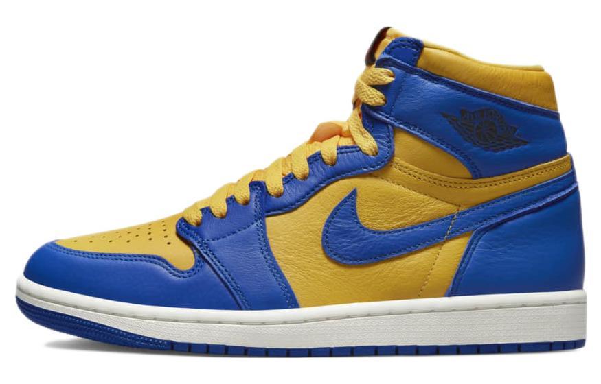 

Кеды унисекс Jordan Air Jordan 1 High OG Game Royal and Varsity Maize разноцветные 38 EU, Разноцветный, Air Jordan 1 High OG Game Royal and Varsity Maize