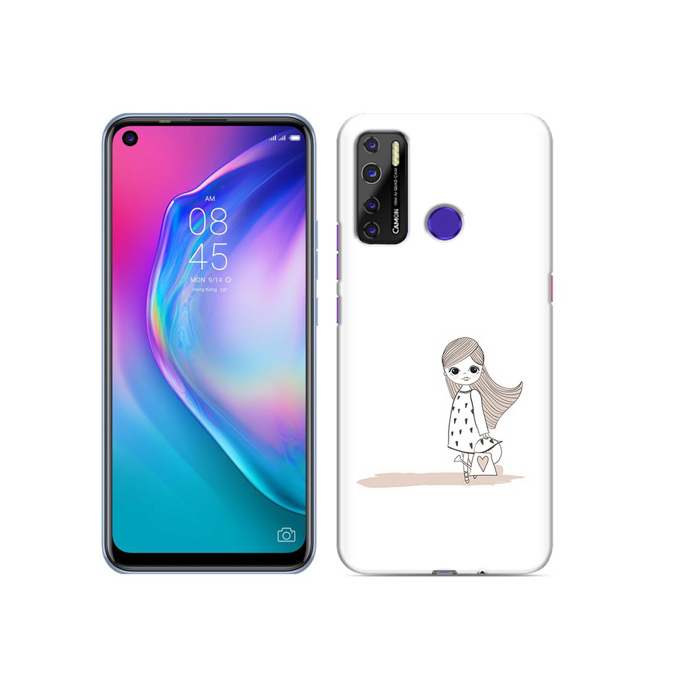 Чехол MyPads Tocco для Tecno Camon 15 Девочка с сумкой
