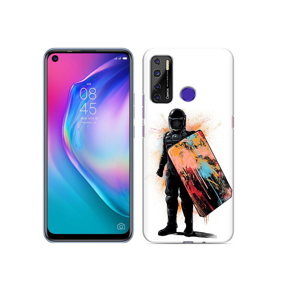 

Чехол MyPads Tocco для Tecno Camon 15 солдат с красочным щитом, Прозрачный, Tocco