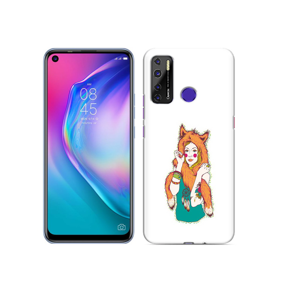 

Чехол MyPads Tocco для Tecno Camon 15 Девушка лиса, Прозрачный, Tocco