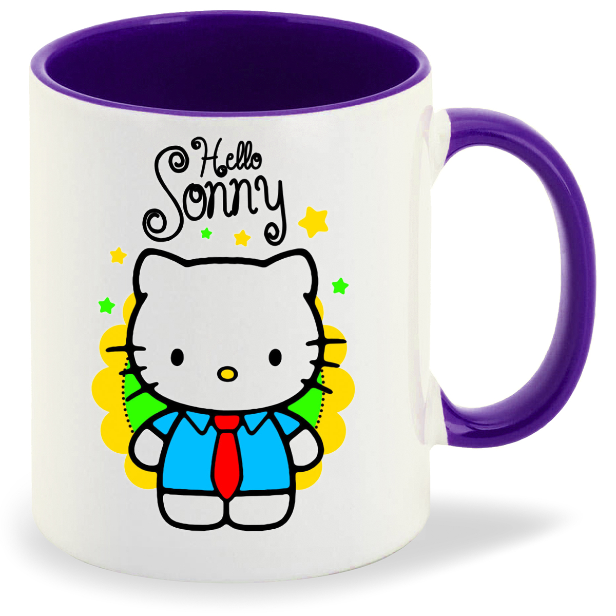 

Кружка фиолетовая CoolPodarok Hello Sonny