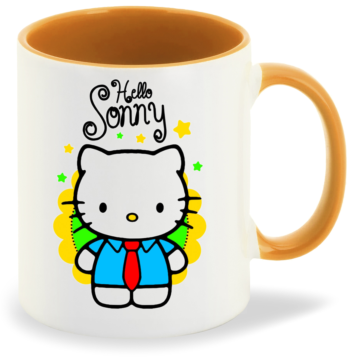 

Кружка оранжевая CoolPodarok Hello Sonny