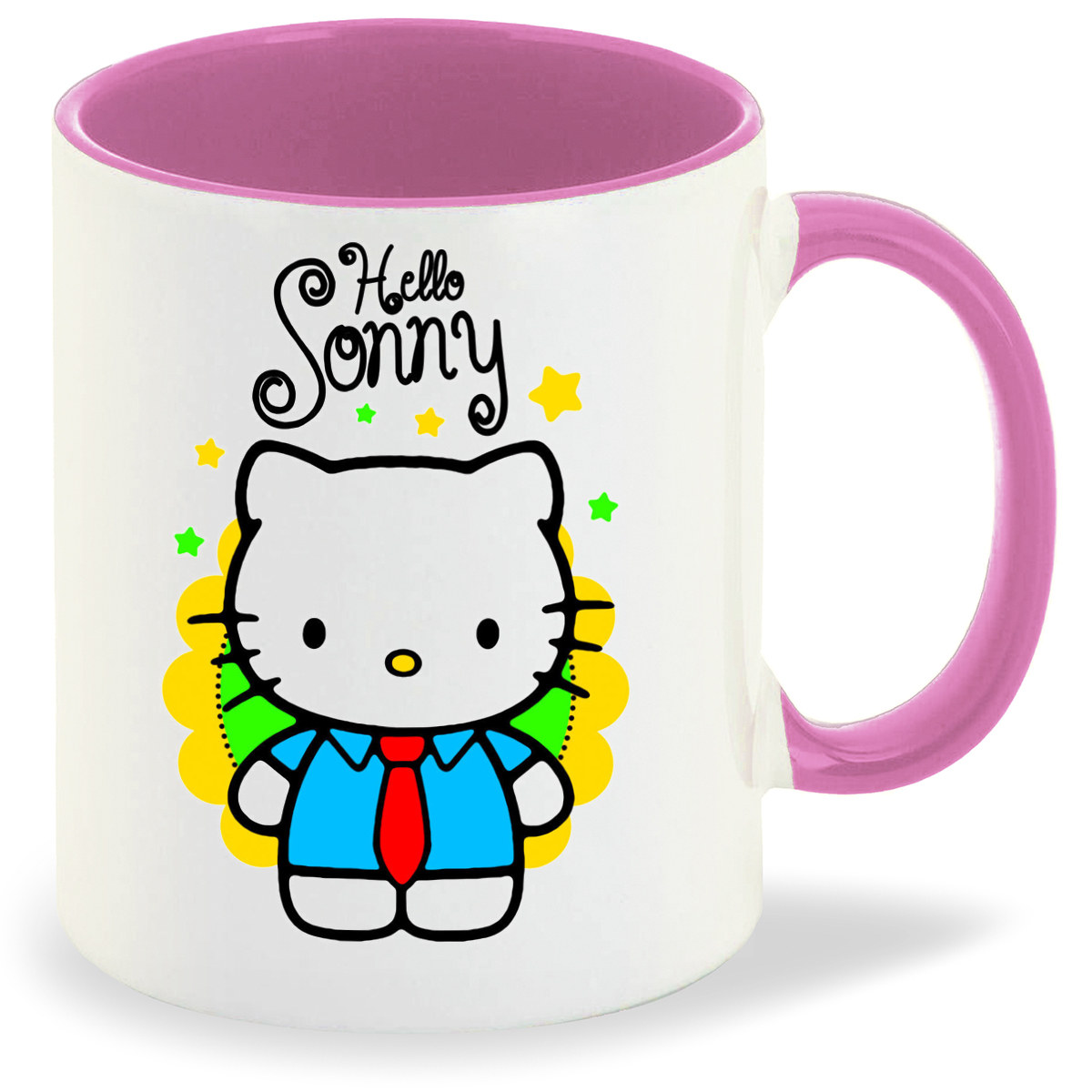 фото Кружка розовая coolpodarok hello sonny