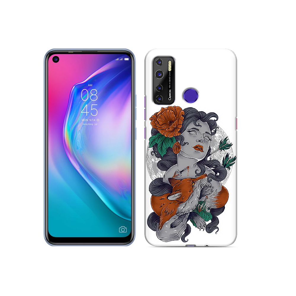 

Чехол MyPads Tocco для Tecno Camon 15 темная девушка с лисой, Прозрачный, Tocco