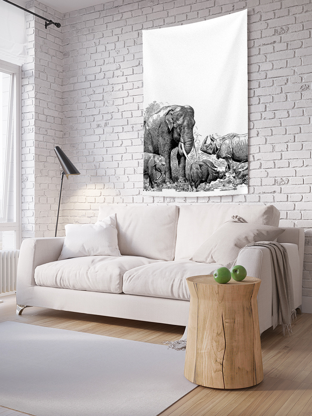 

Вертикальное фотопанно на стену JoyArty Дикий водопой 100x150 см, Дикий водопой