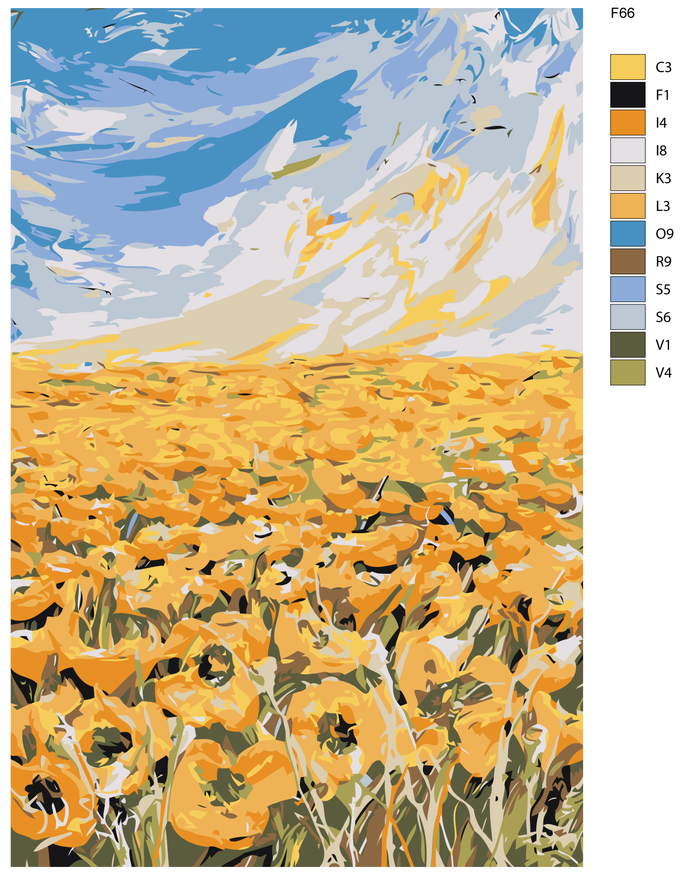 

Картина по номерам, Живопись по номерам, 100 x 150, F66, F66