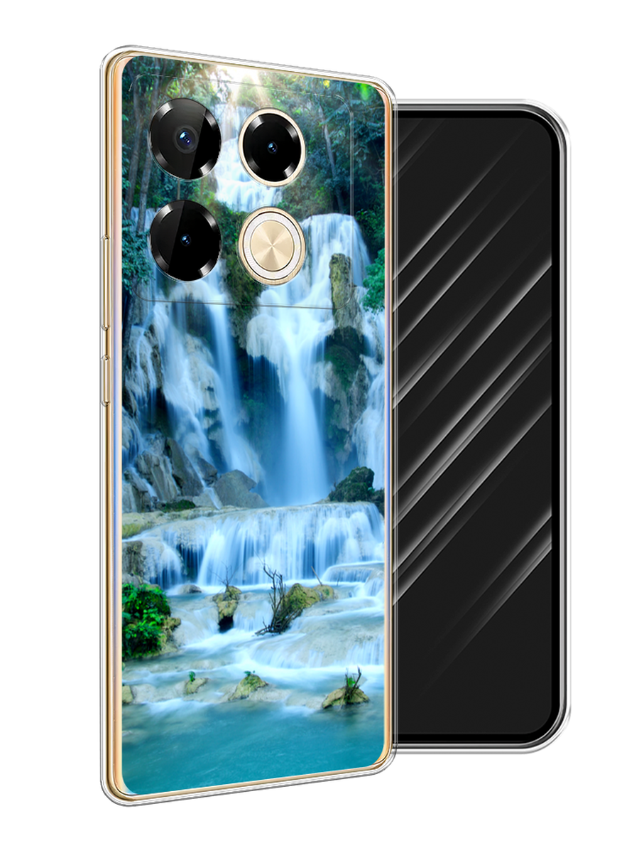 

Чехол Awog на Infinix Note 40 Pro "Водопад 8", Голубой;зеленый, 3105750-1