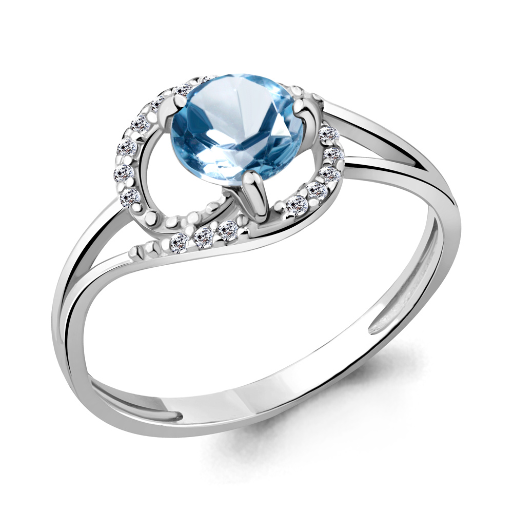 

Кольцо из серебра р. 18 AQUAMARINE 6541605А_925_р, 6541605А_925_р