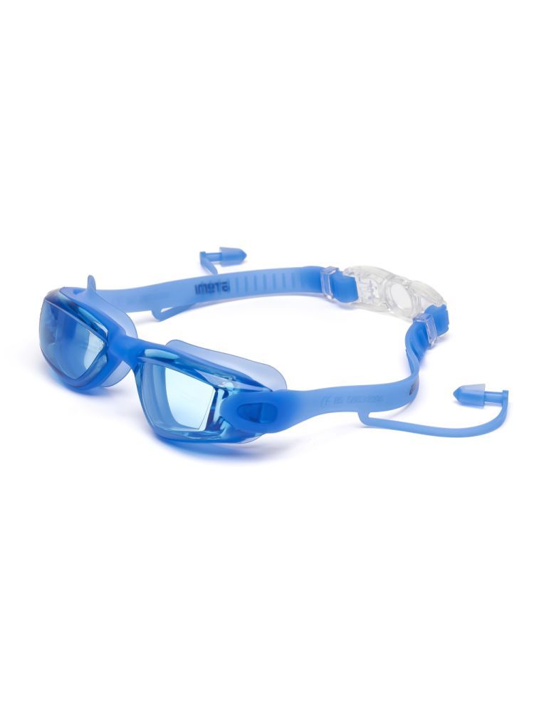 Очки для плавания Atemi n8601 силикон, с берушами, синие
