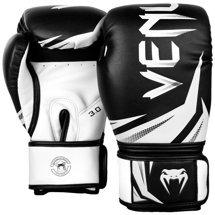 Перчатки Venum Challenger 3.0 Black/White (12 oz)