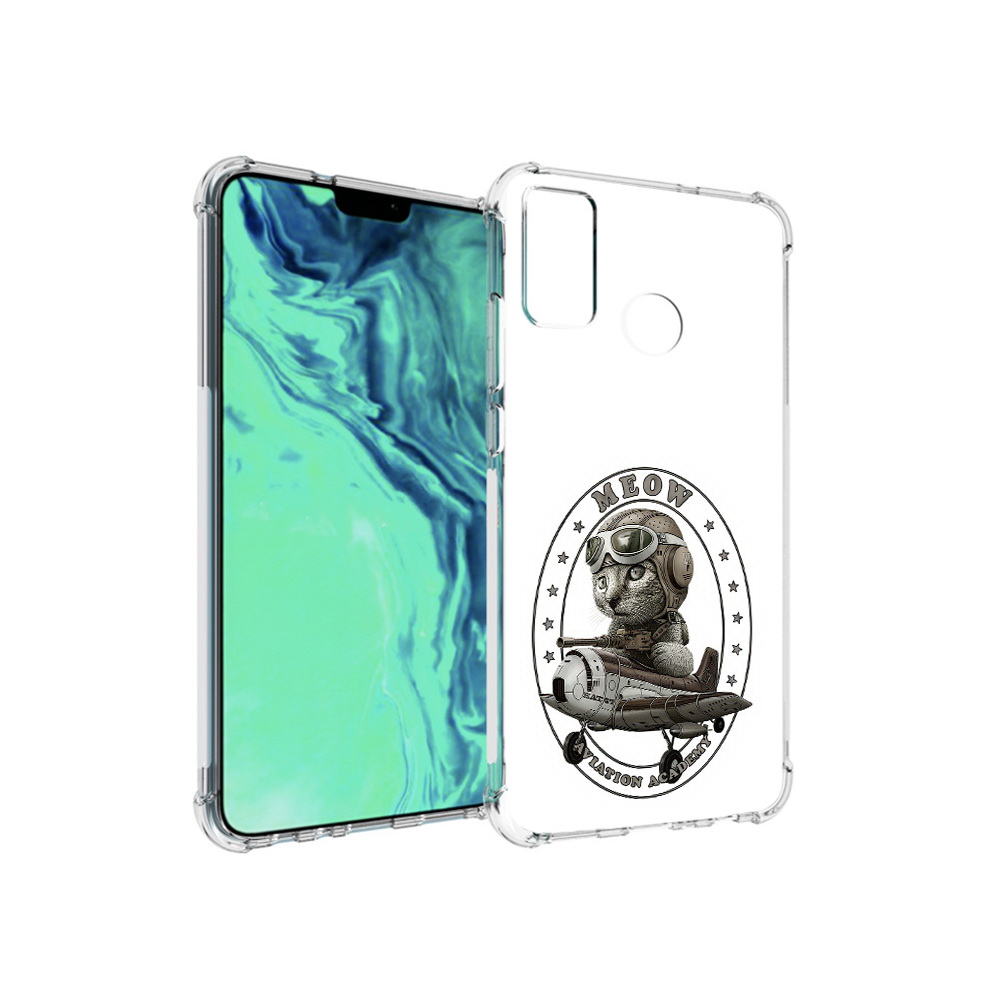 

Чехол MyPads Tocco для Huawei 9X Lite кот в самолете, Прозрачный, Tocco