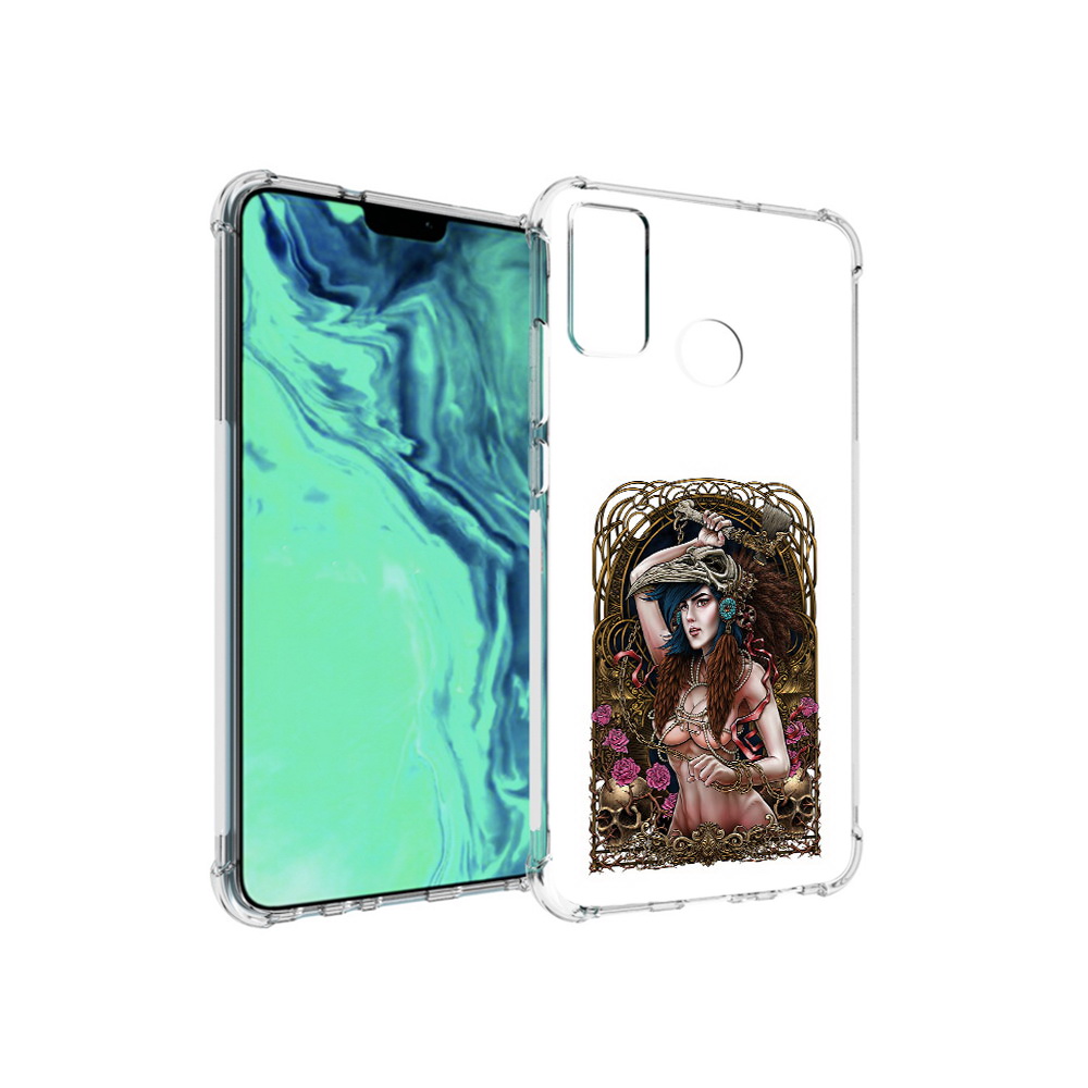Чехол MyPads Tocco для Huawei 9X Lite красивая девушка рисунок