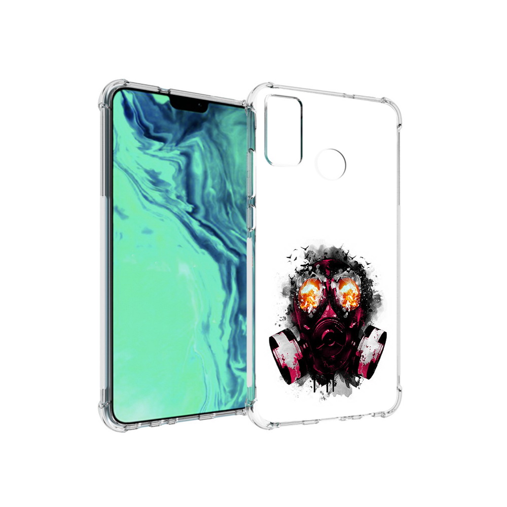 

Чехол MyPads Tocco для Huawei 9X Lite красный противогаз, Прозрачный, Tocco
