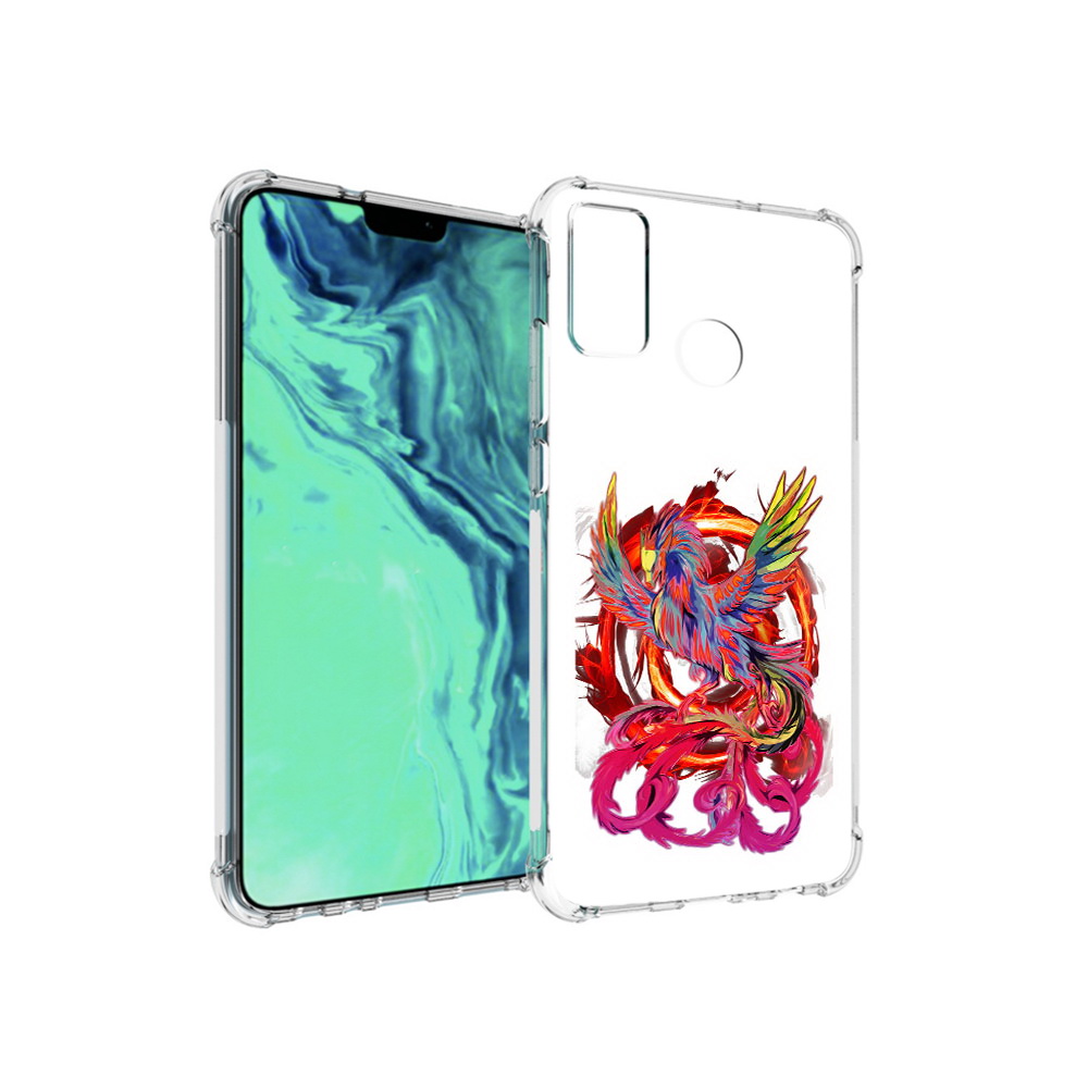 Чехол MyPads Tocco для Huawei 9X Lite красочный феникс