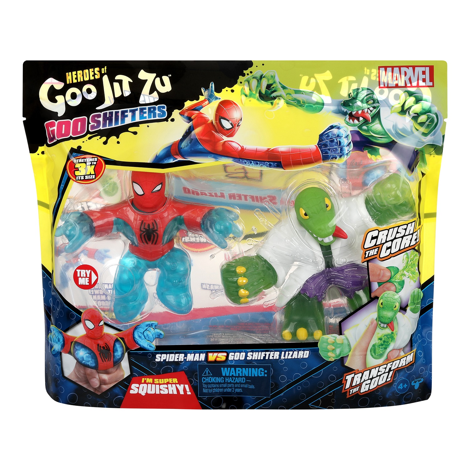 Игровой набор GooJitZu Человек-Паук и Ящер Гу Шифтерс тянущиеся фигурка goojitzu человек паук гу шифтерс большая тянущаяся