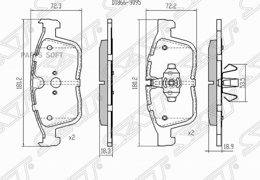 

Колодки Тормозные Перед Volvo Xc60 15- Sat арт. ST-31445985
