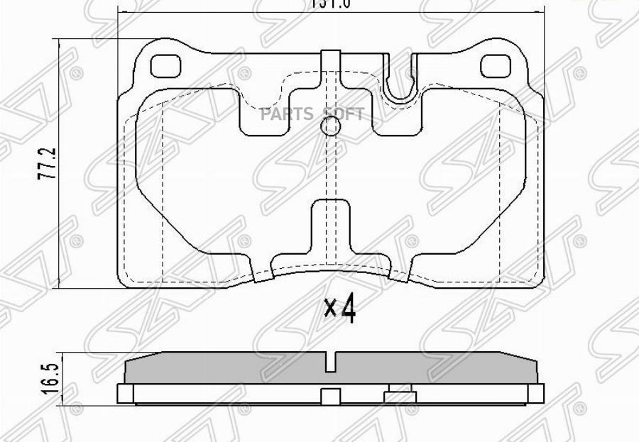 

Колодки Тормозные Перед Vw Touareg 02-12 Sat арт. ST-7L6698151E
