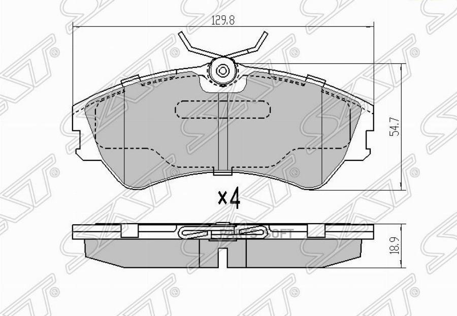 

Колодки Тормозные Перед Vw Transporter Iv 90-03 Sat арт. ST-701698151