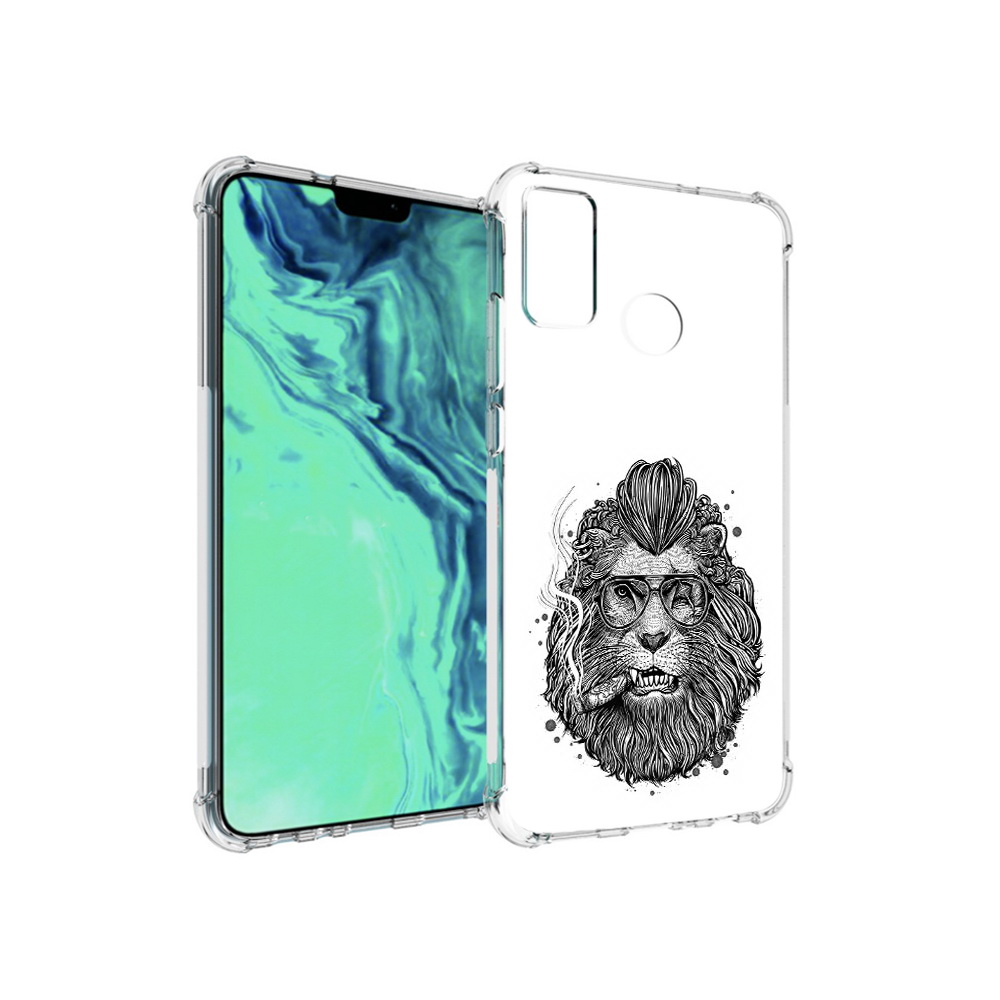 

Чехол MyPads Tocco для Huawei 9X Lite курящий лев, Прозрачный, Tocco