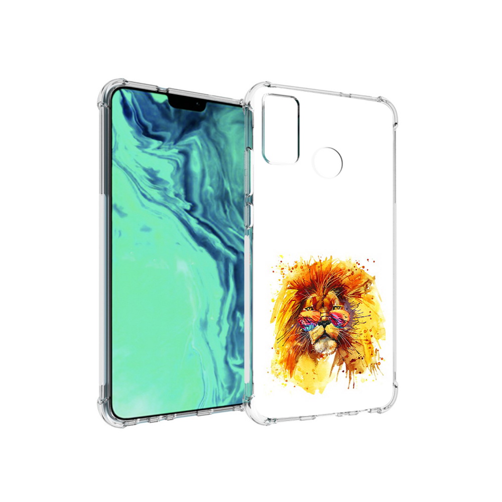 

Чехол MyPads Tocco для Huawei 9X Lite лев в очках, Прозрачный, Tocco