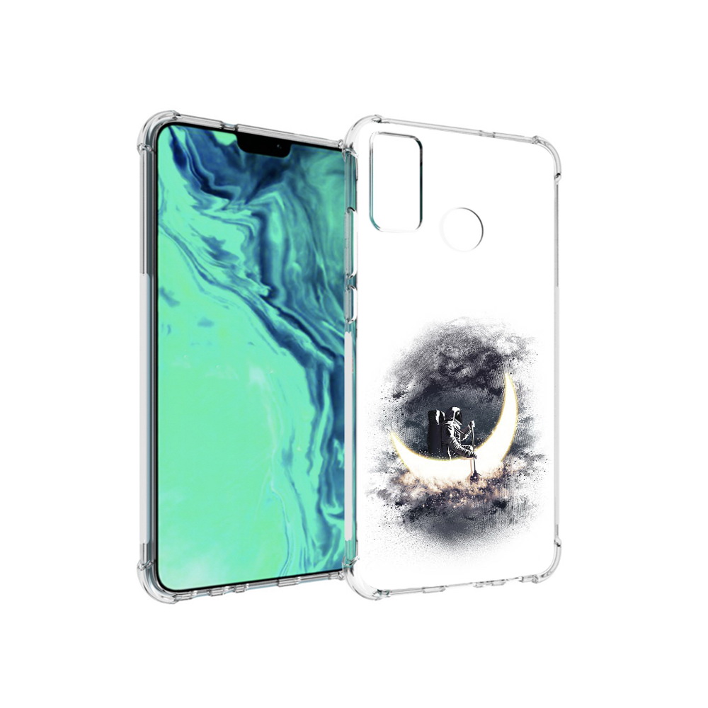 

Чехол MyPads Tocco для Huawei 9X Lite лунный путешественник, Прозрачный, Tocco
